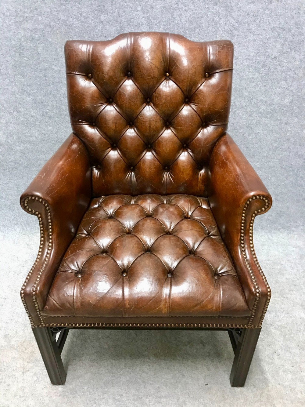 Gainsborough Style Leather Library Desk Chair View II