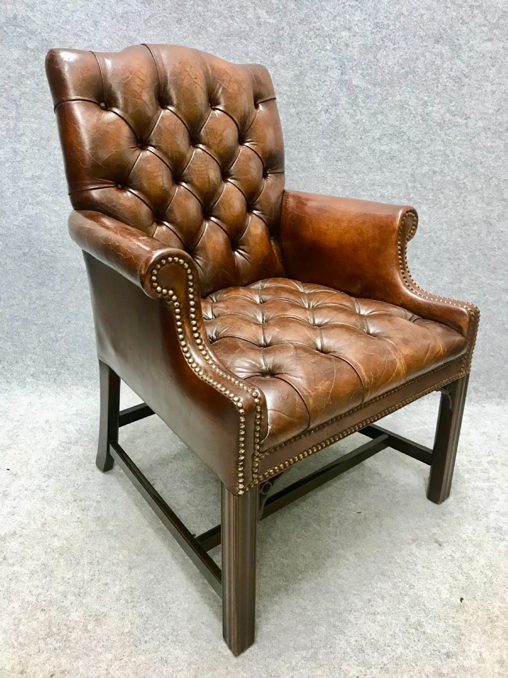 Gainsborough Style Leather Library Desk Chair View IV