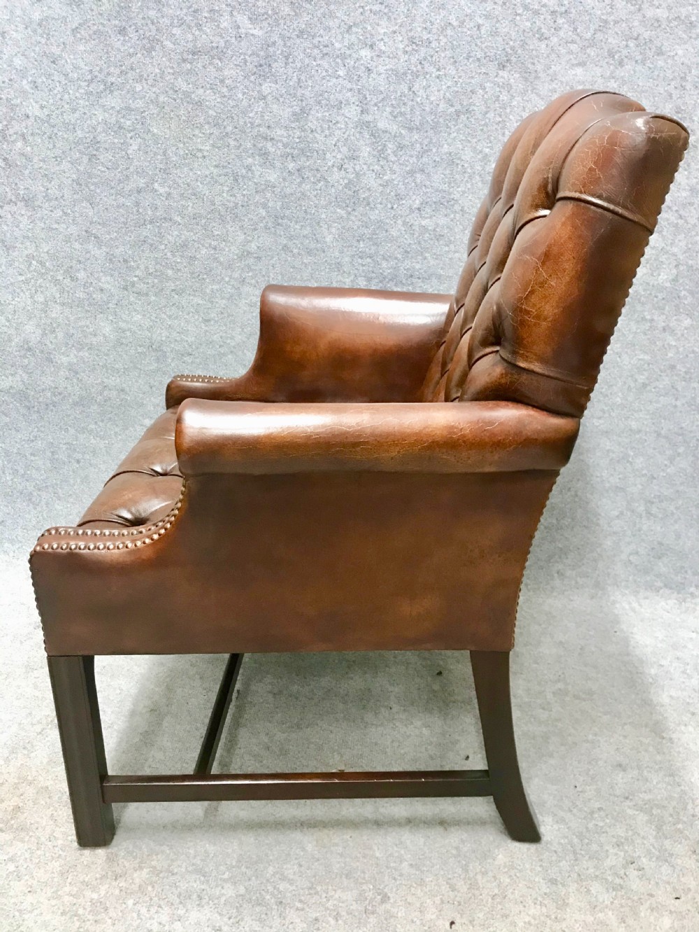 Gainsborough Style Leather Library Desk Chair View VI