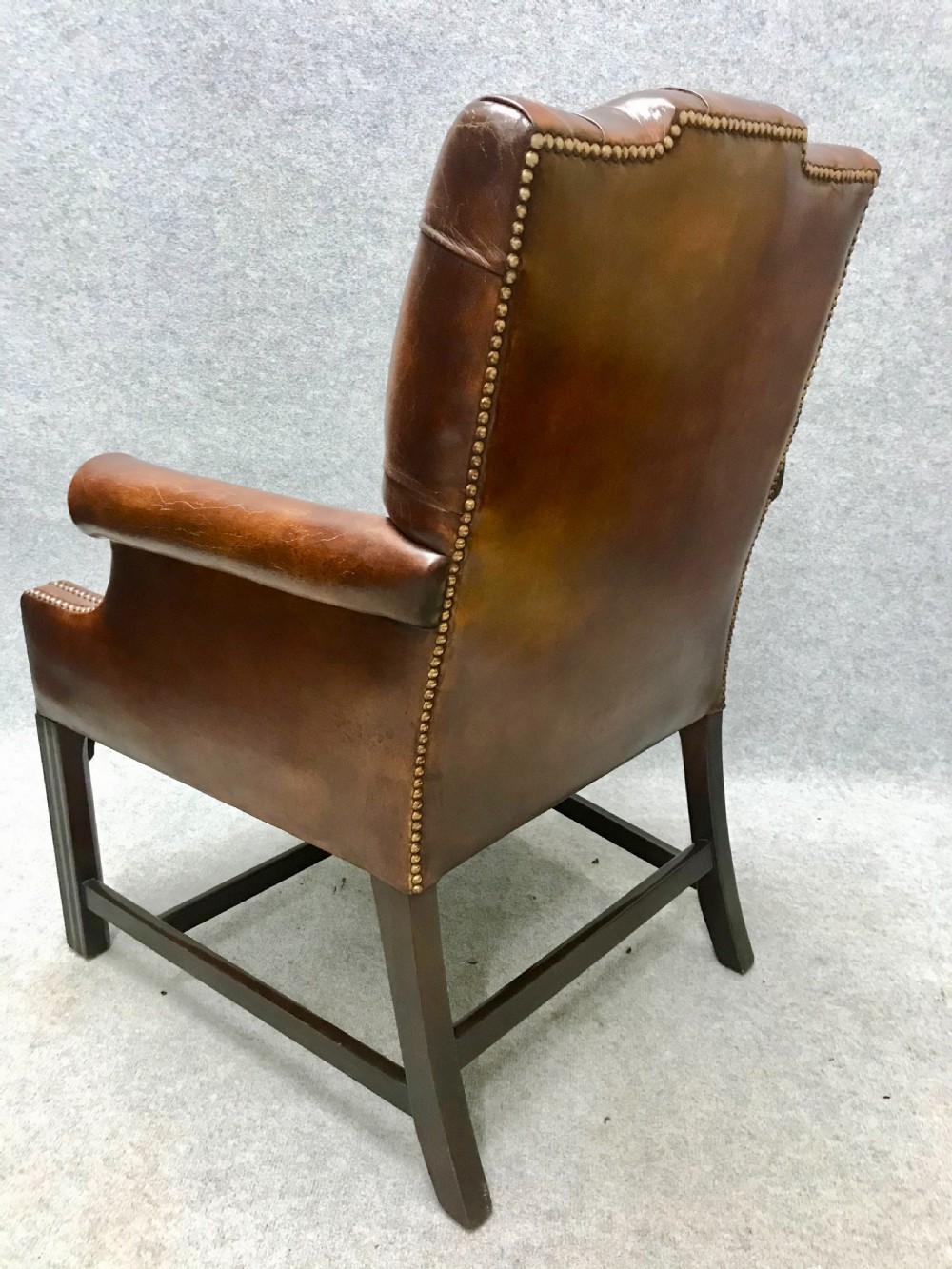 Gainsborough Style Leather Library Desk Chair View VII