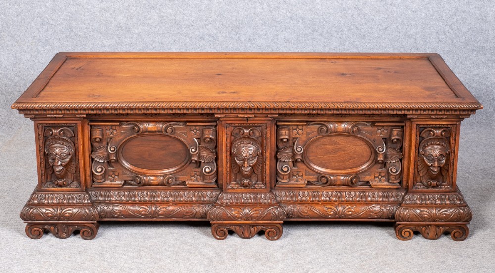 Italian 19th.Century Walnut Cassone Coffer