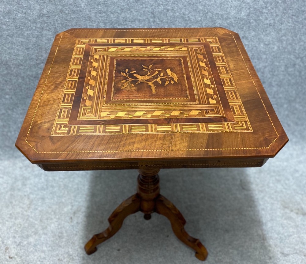Tilt Top Inlaid Sorrento Occasional Table View VI