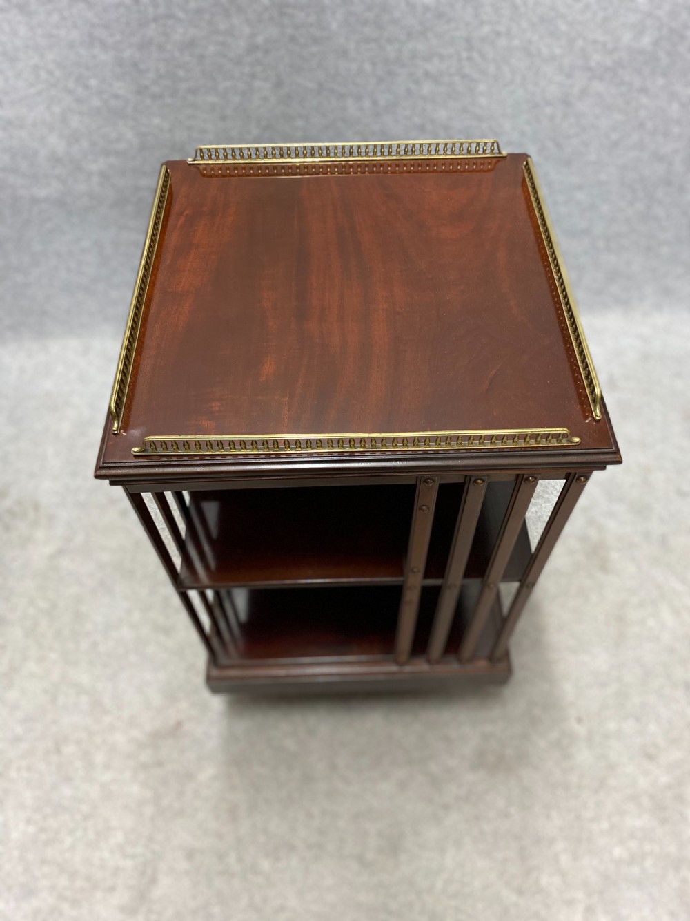Edwardian Maple & Co. Revolving Mahogany Bookcase