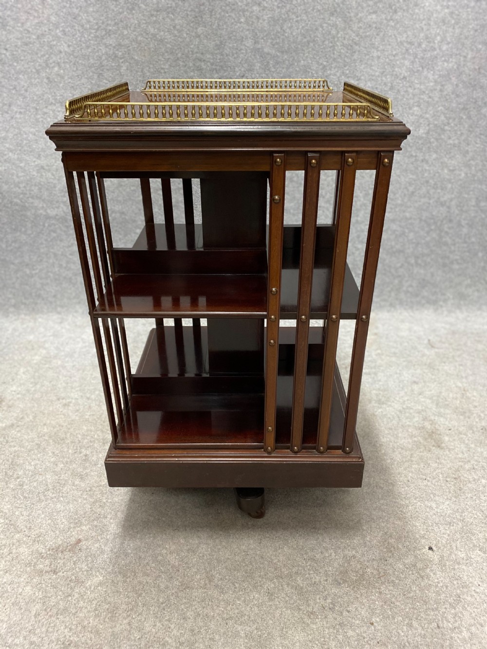 Edwardian Maple & Co. Revolving Mahogany Bookcase View II
