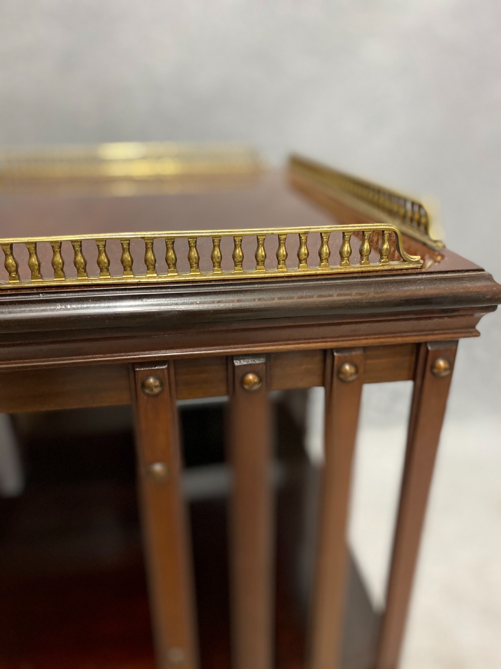 Edwardian Maple & Co. Revolving Mahogany Bookcase View III