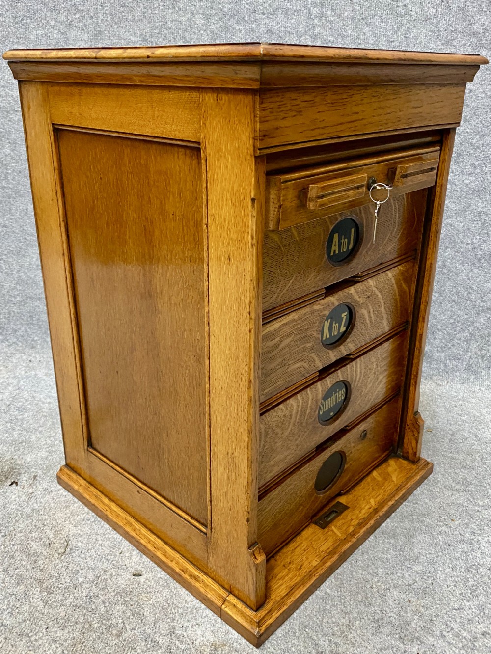 Golden Oak Amberg Filing Cabinet View VI