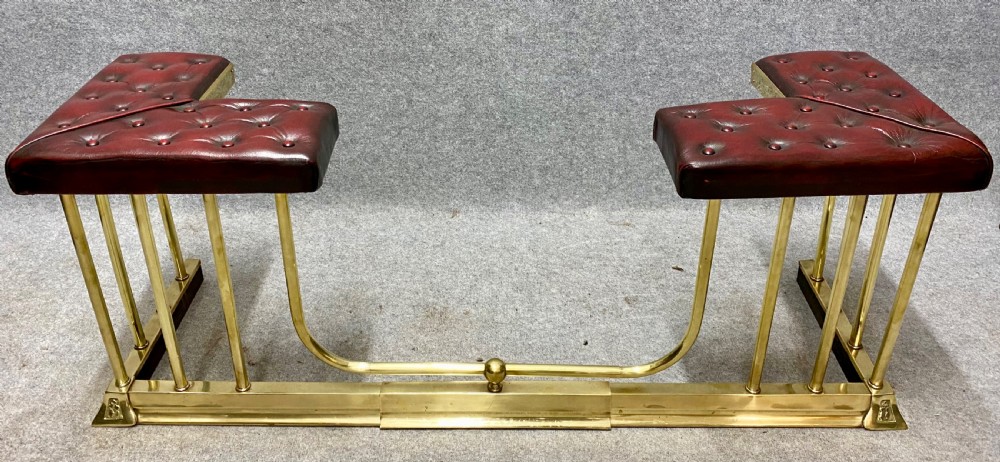Adjustable Brass Club Fender with Leather Seats