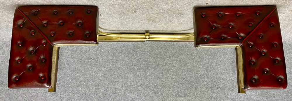 Adjustable Brass Club Fender with Leather Seats View III