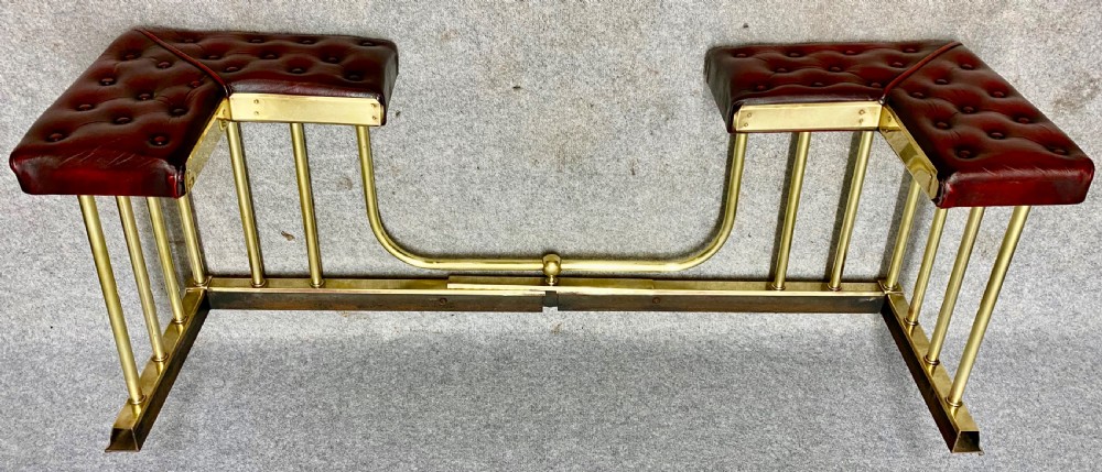 Adjustable Brass Club Fender with Leather Seats View IV