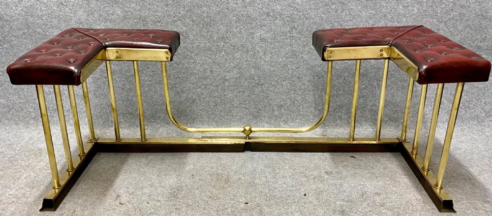 Adjustable Brass Club Fender with Leather Seats View IX