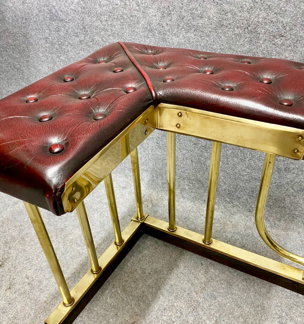 Adjustable Brass Club Fender with Leather Seats View XI