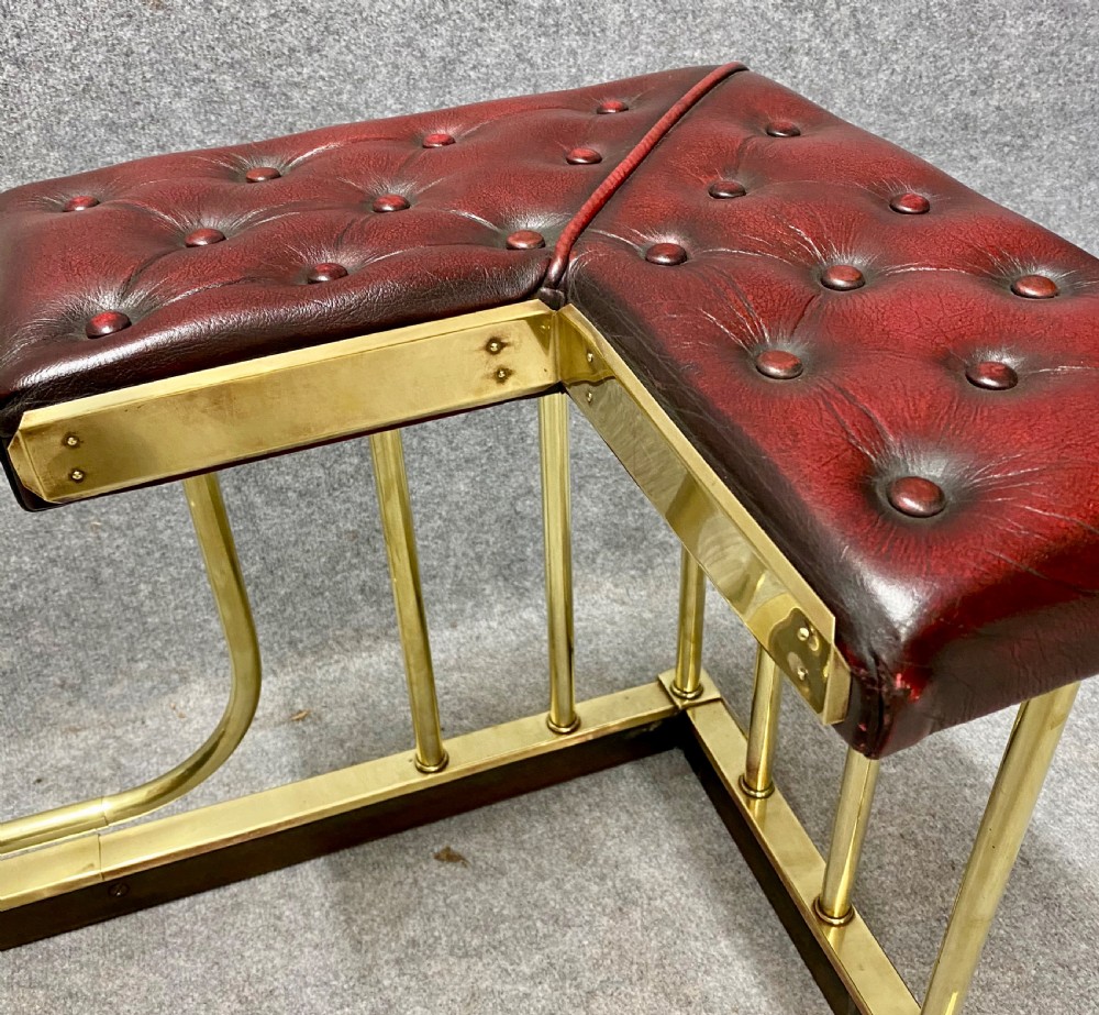 Adjustable Brass Club Fender with Leather Seats View XII