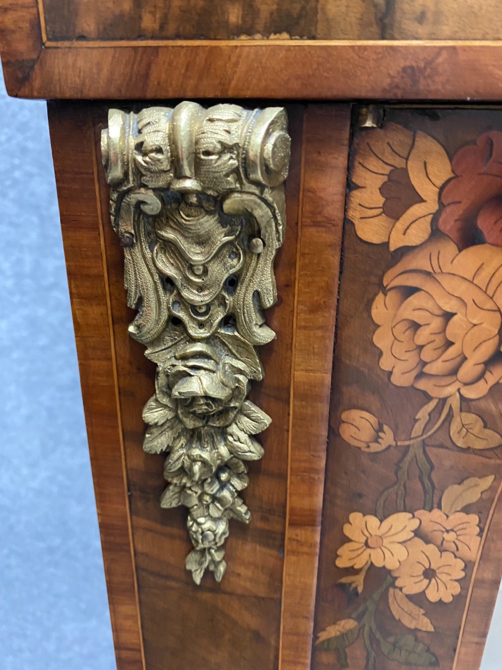 Stunning Pair of Marquetry Inlaid Side Cabinets View VIII