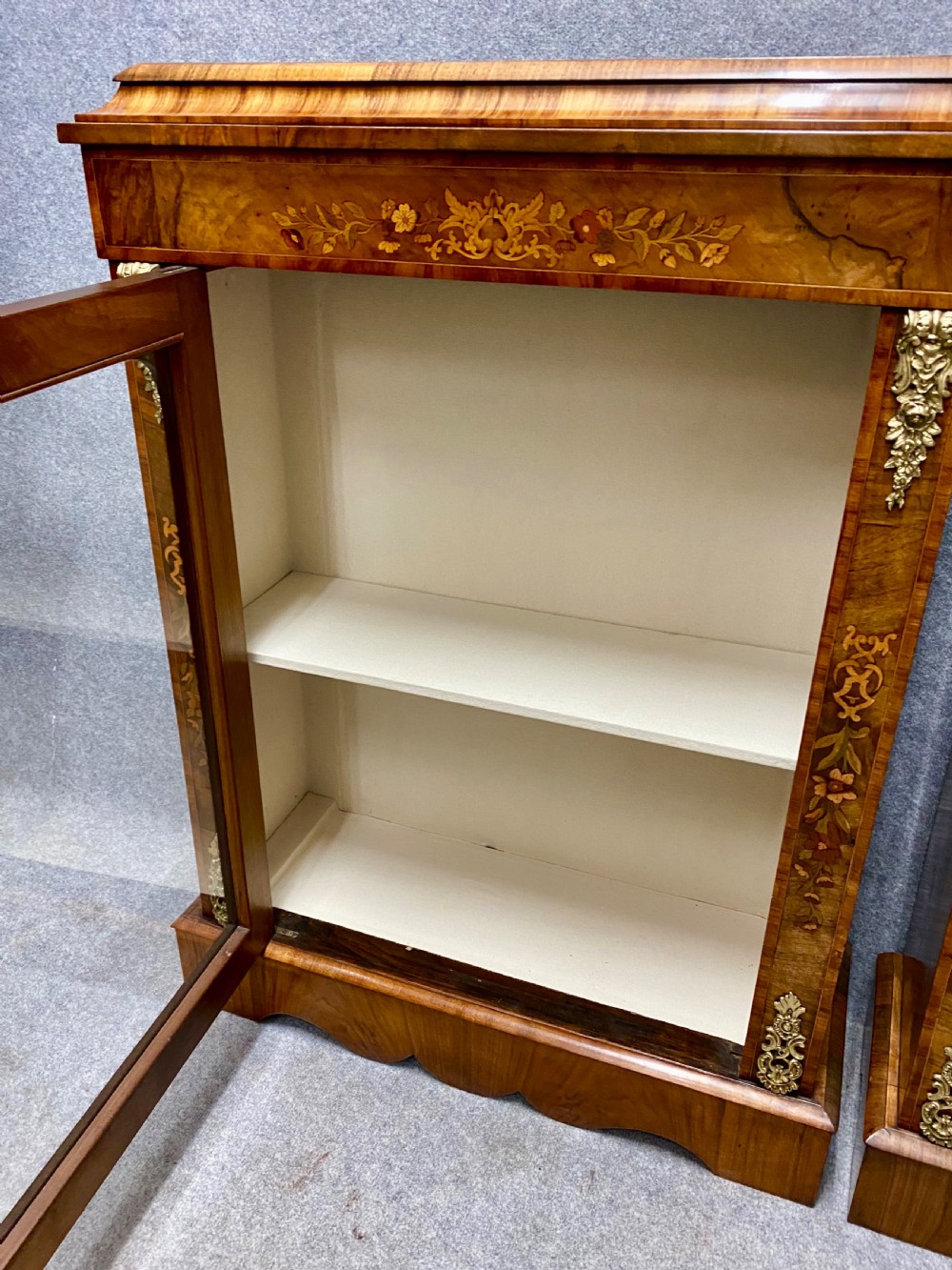 Stunning Pair of Marquetry Inlaid Side Cabinets View IX