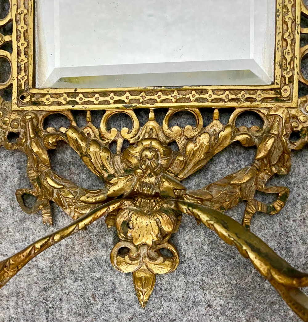 Pair of Cast Brass Girandoles Mirrors View IV