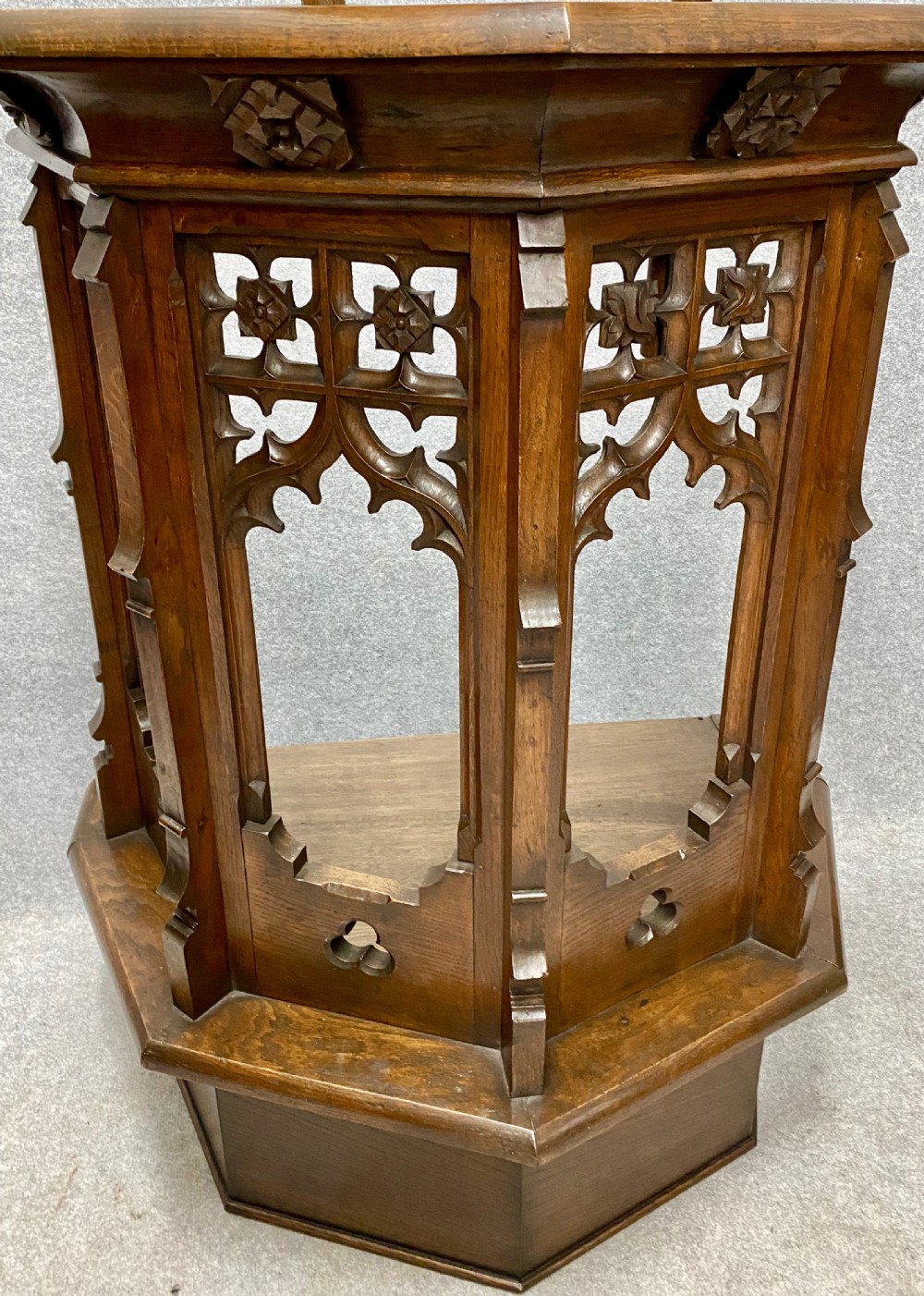 Gothic Oak Pulpit Lectern View II