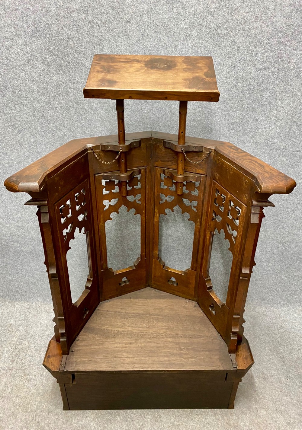 Gothic Oak Pulpit Lectern View III