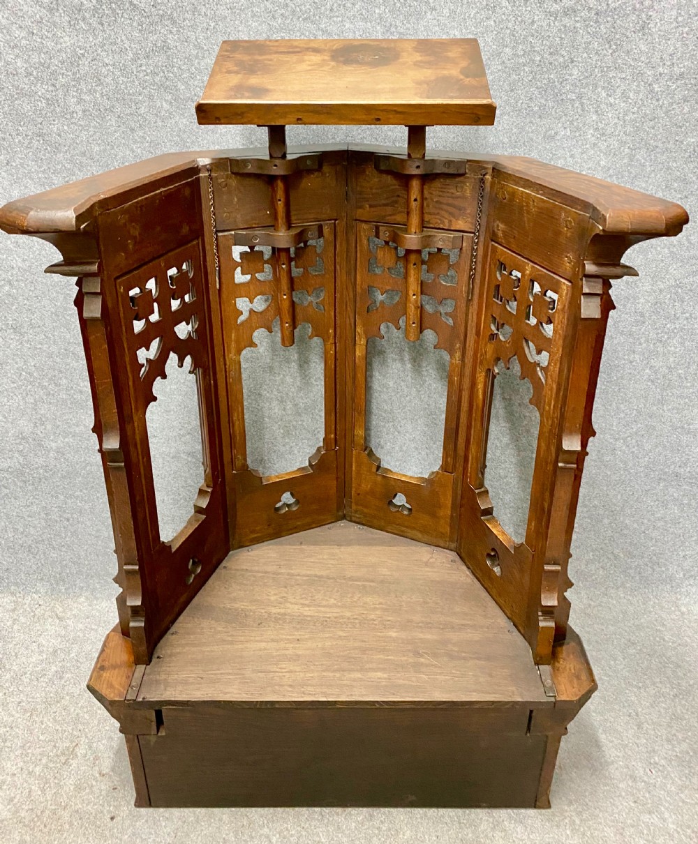 Gothic Oak Pulpit Lectern View VIII