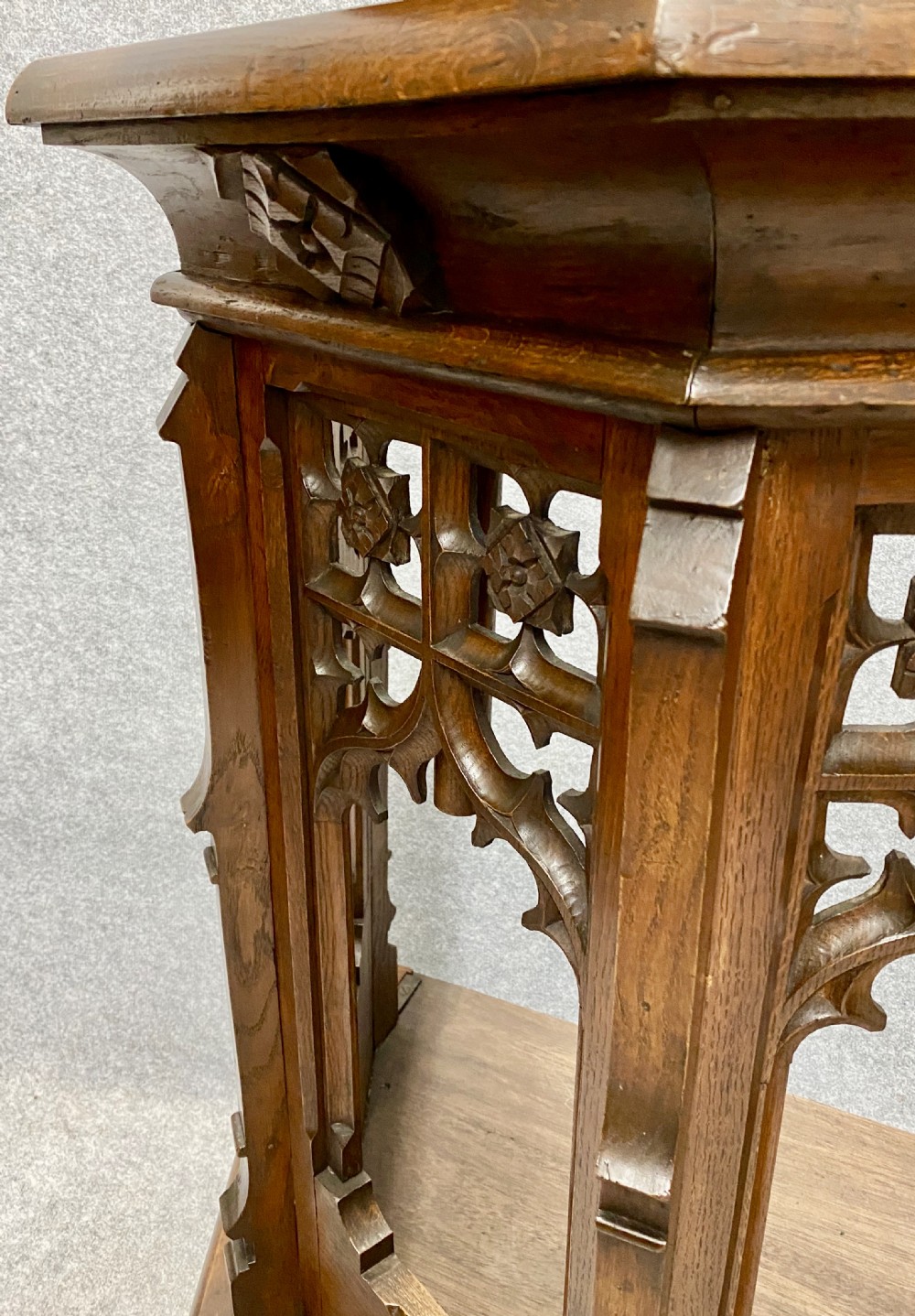 Gothic Oak Pulpit Lectern View XII