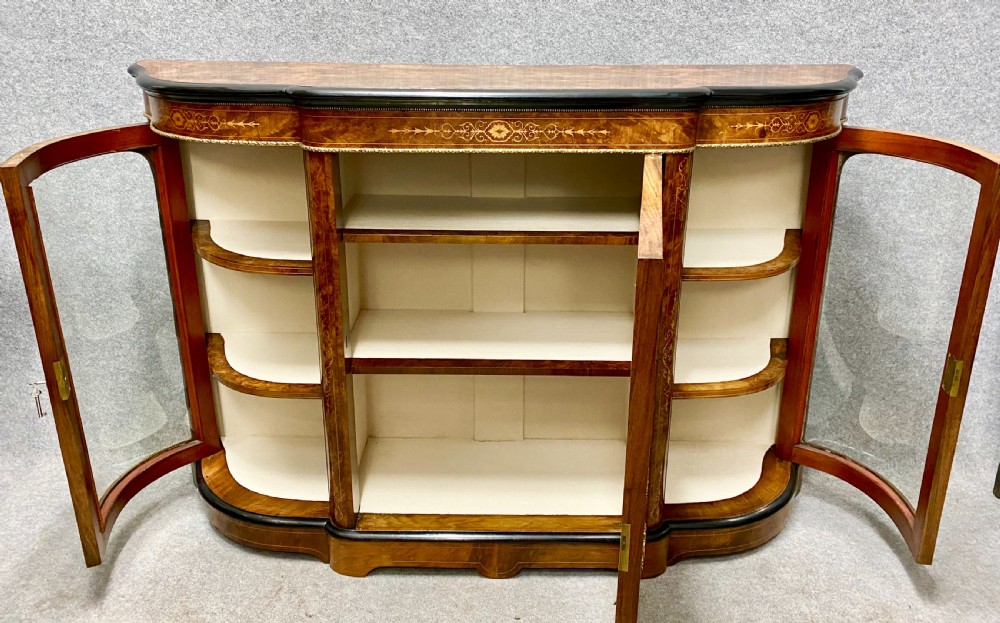 Fine Victorian Burr Walnut Side Cabinet Credenza View III