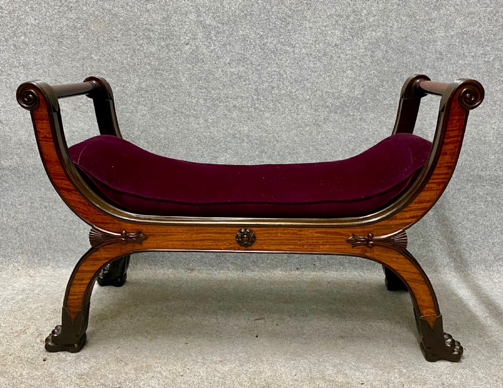 Anglo Indian Padouk & Satinwood Window Seat