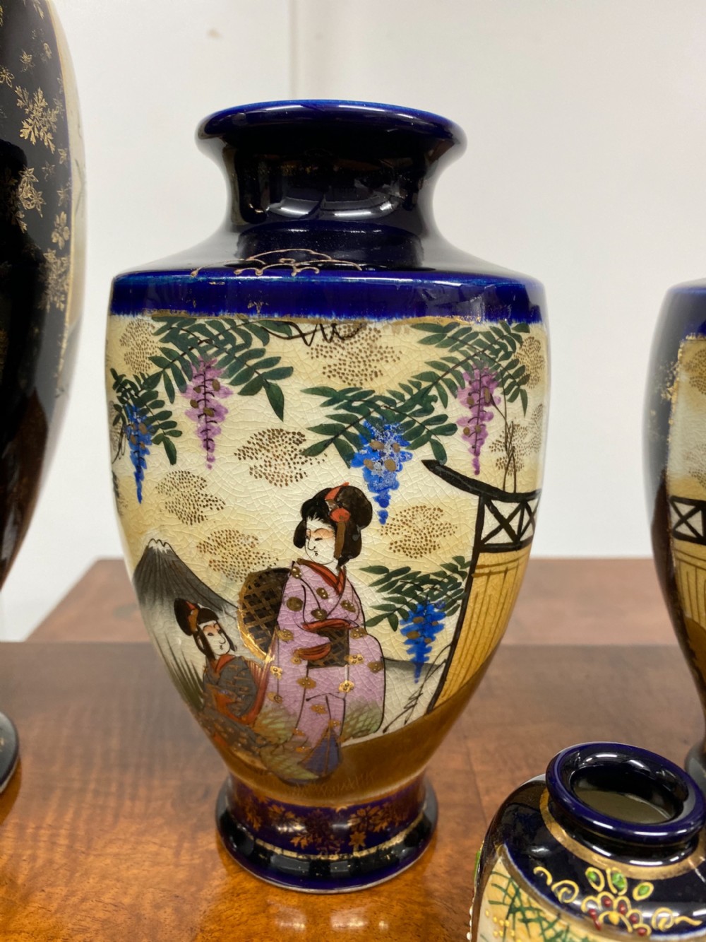3 Pairs of Japanese Satsuma Vases View III