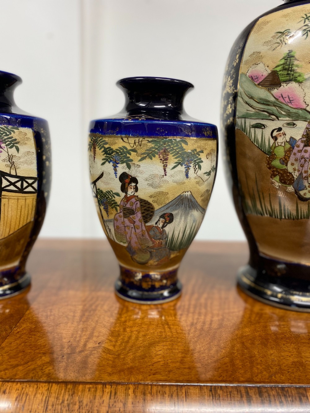 3 Pairs of Japanese Satsuma Vases View IV