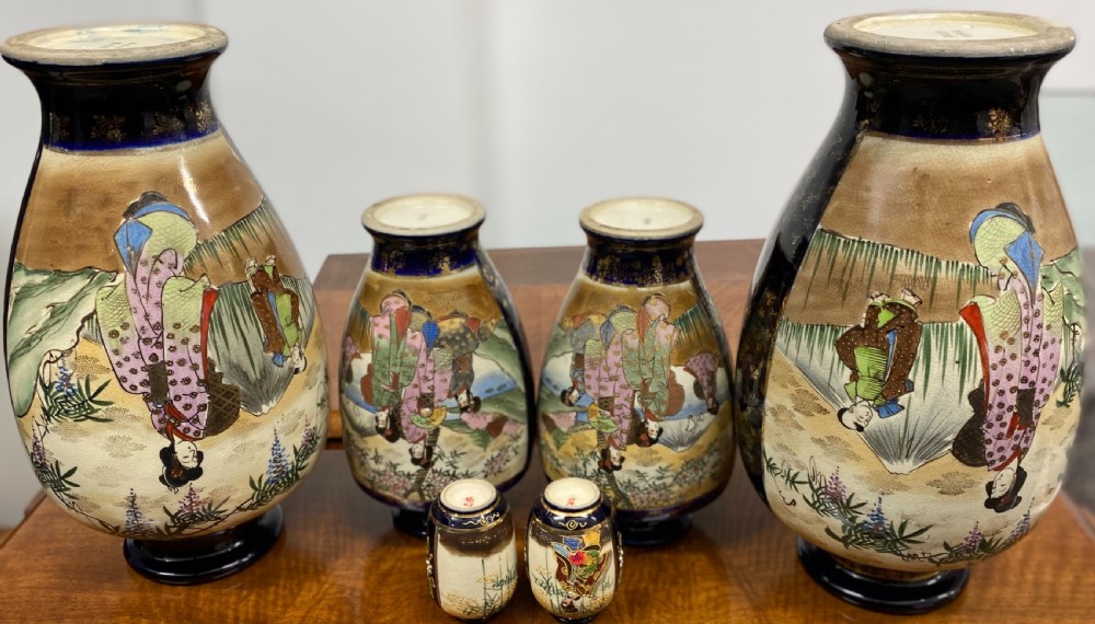 3 Pairs of Japanese Satsuma Vases View X