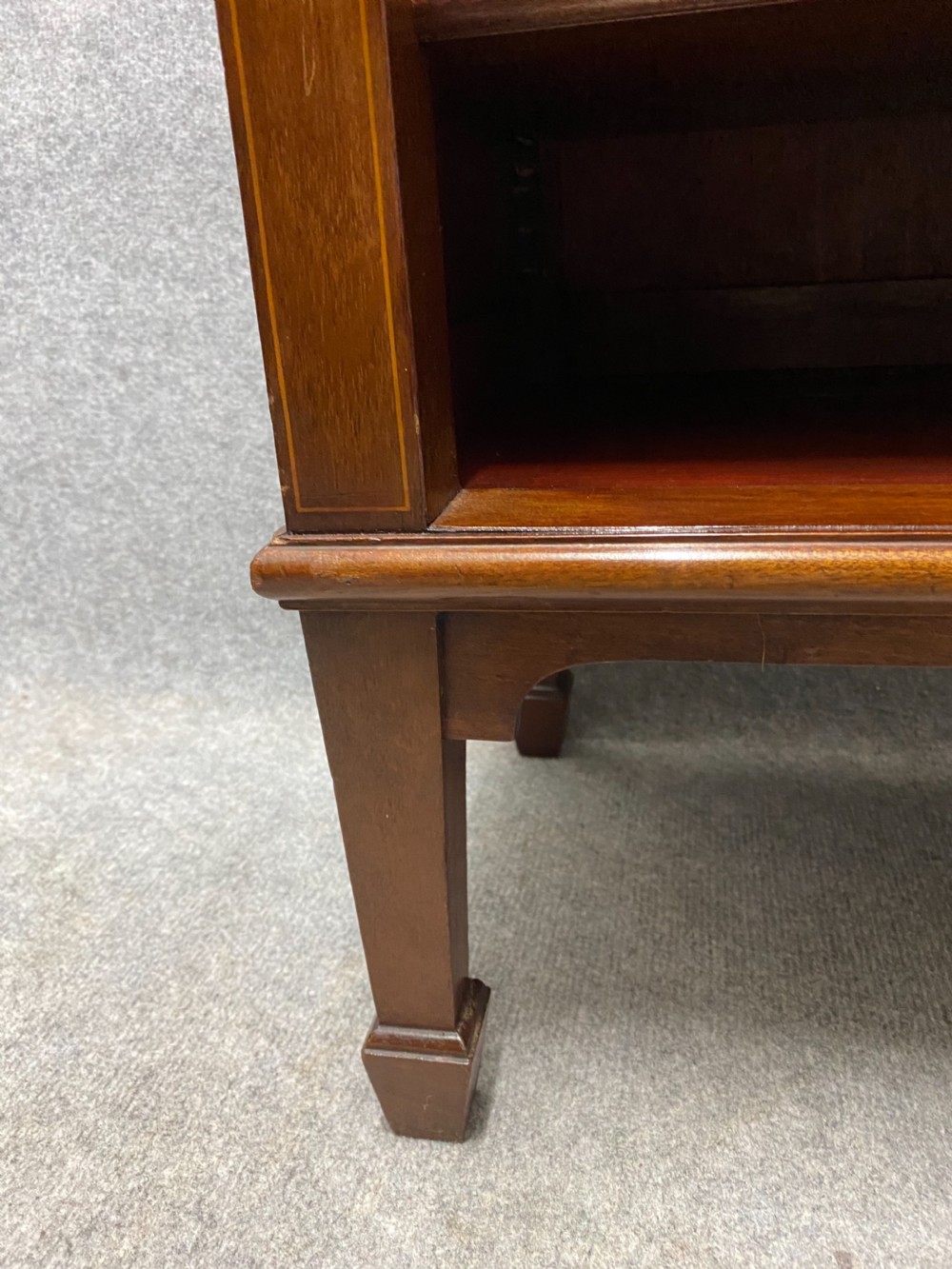 Good Quality Edwardian Inlaid Open Bookcase View XII