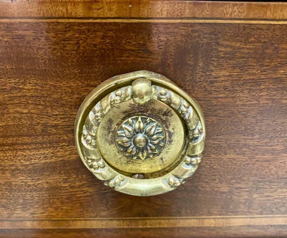 Edwardian Inlaid 2 Drawer Side Table View IV