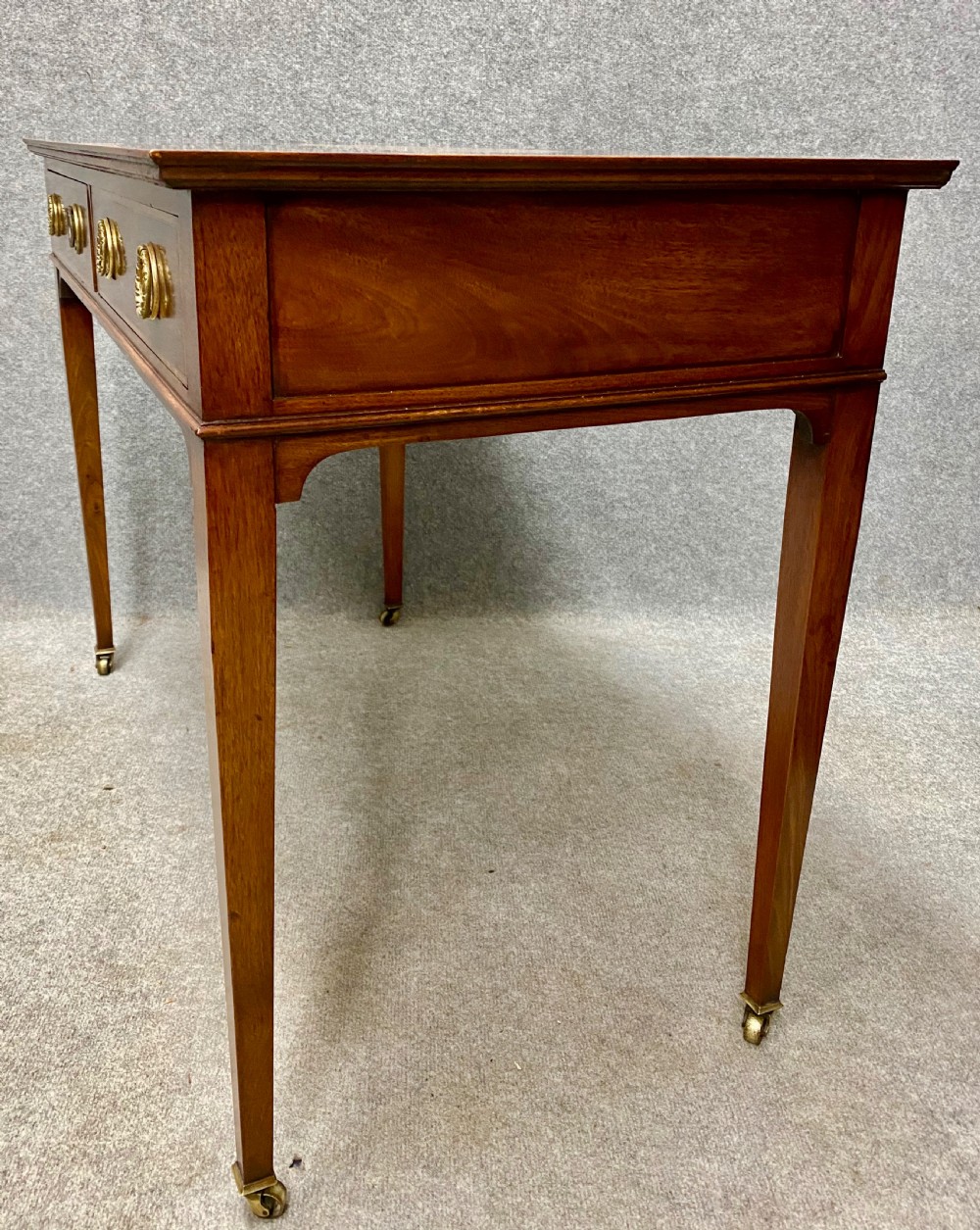 Edwardian Inlaid 2 Drawer Side Table View VII