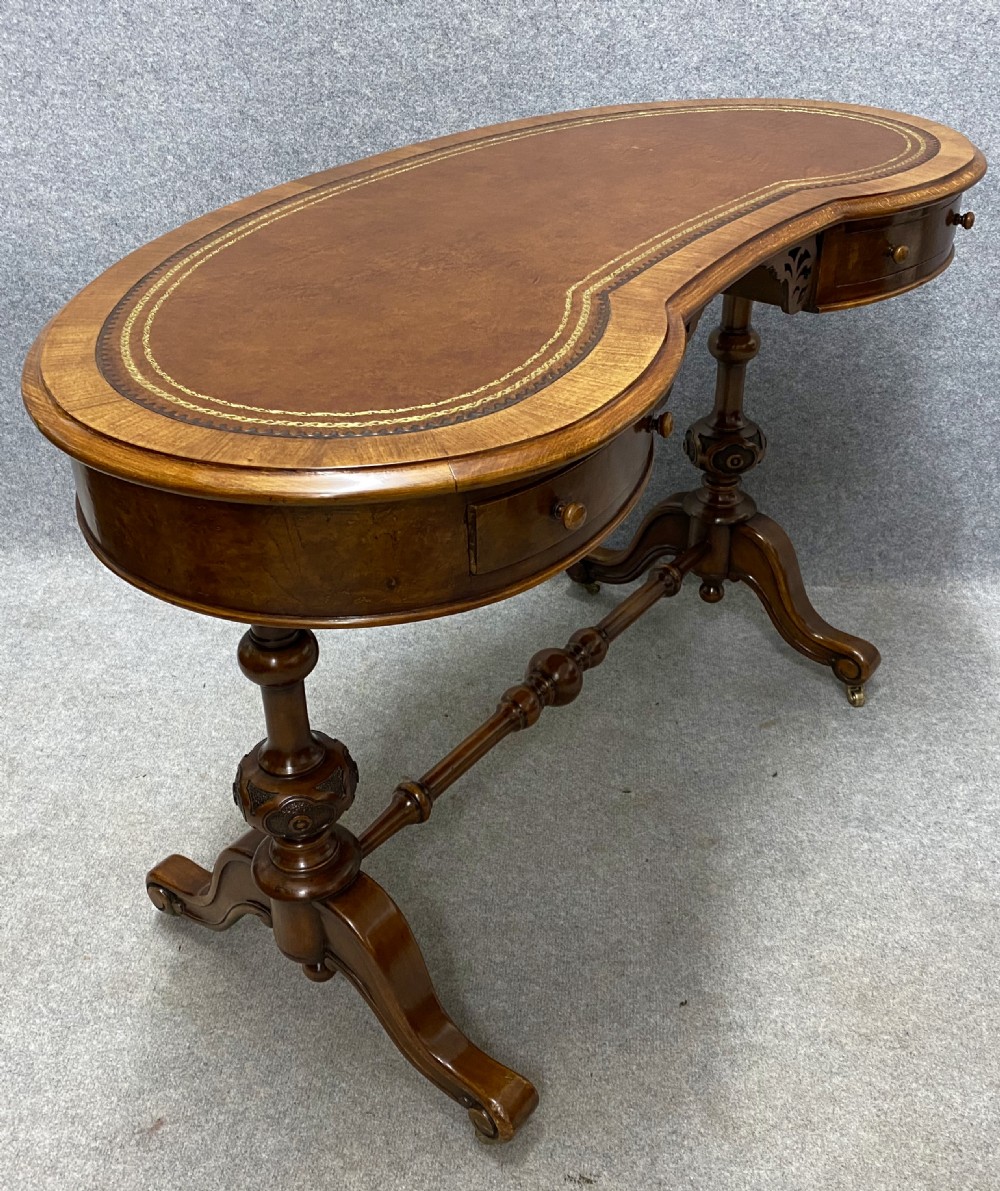 Walnut Kidney Shaped Writing Table View II