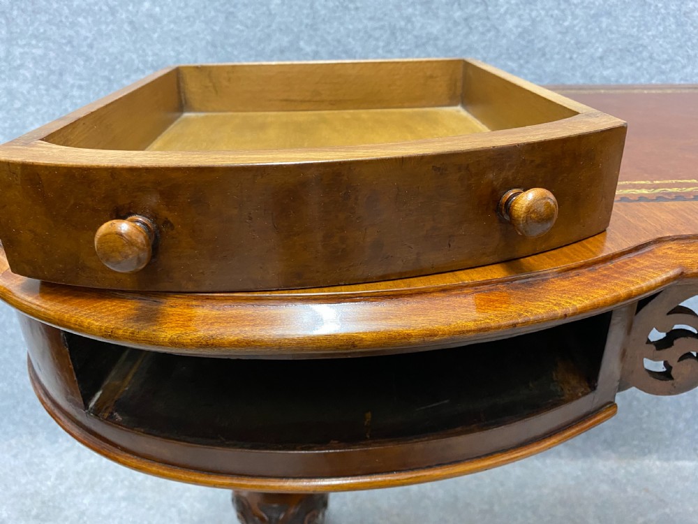 Walnut Kidney Shaped Writing Table View III