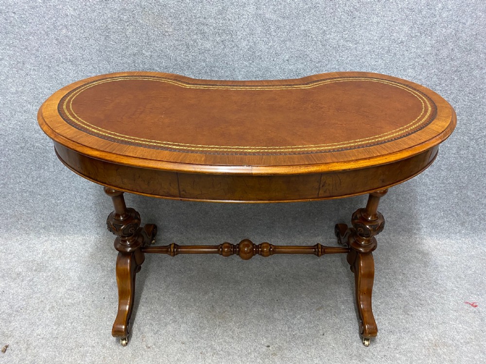 Walnut Kidney Shaped Writing Table View IV
