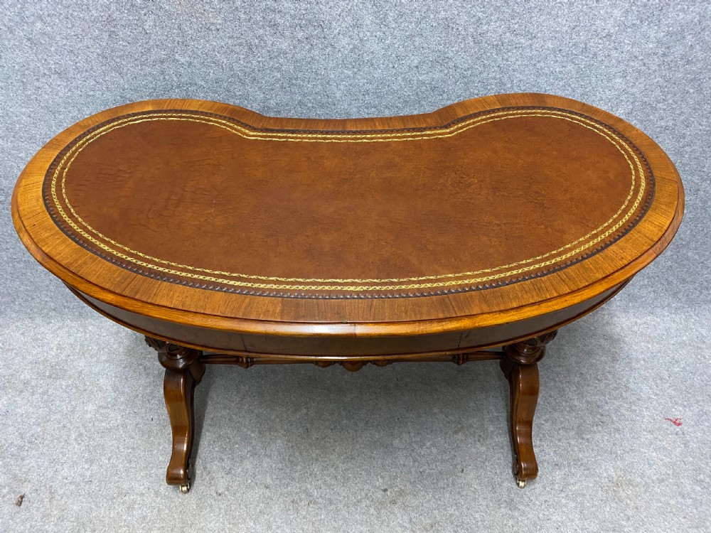 Walnut Kidney Shaped Writing Table View V