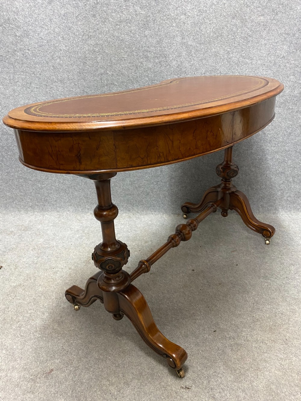 Walnut Kidney Shaped Writing Table View VI