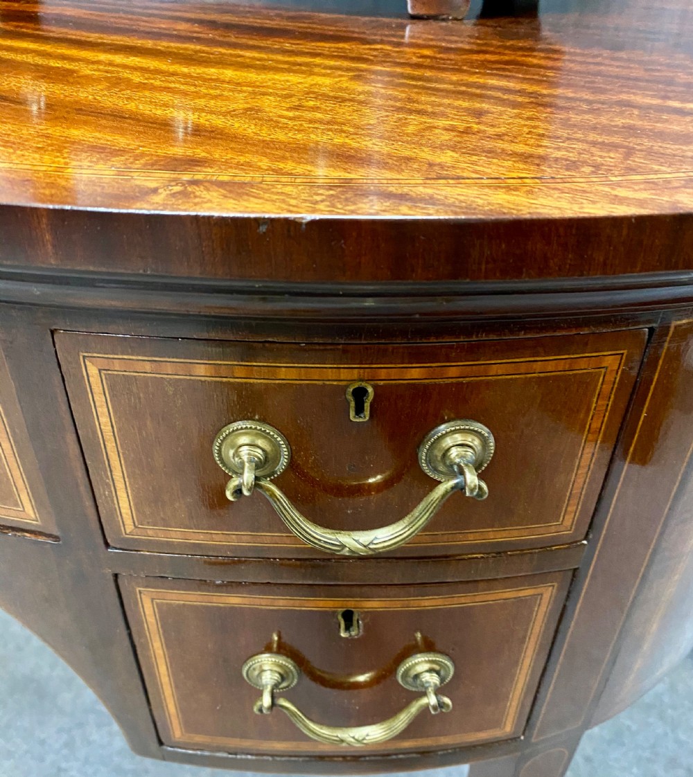 Unusual Edwardian Inlaid Mahogany Dressing Table View II