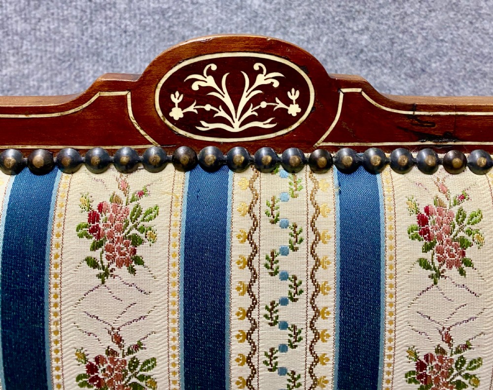 Small Edwardian Inlaid Settee View V