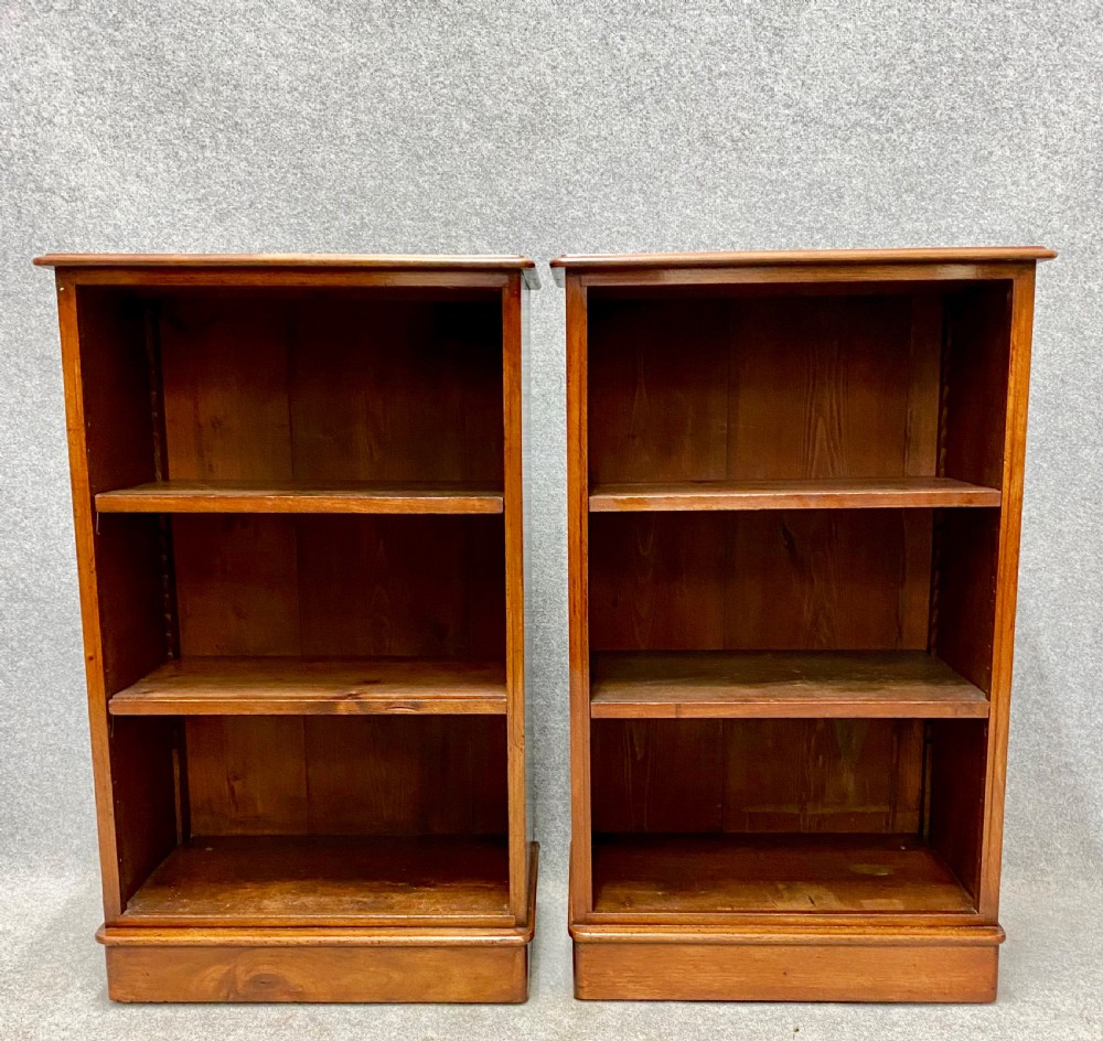 Pair of Victorian Mahogany Open Bookcases View III