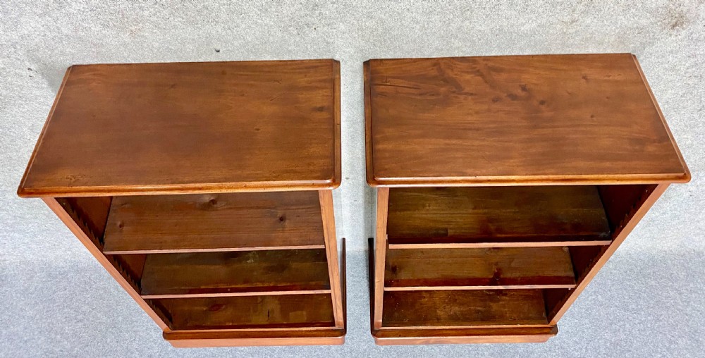 Pair of Victorian Mahogany Open Bookcases View V
