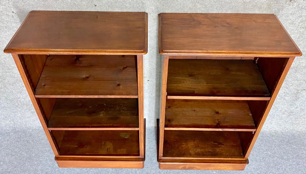 Pair of Victorian Mahogany Open Bookcases View VII
