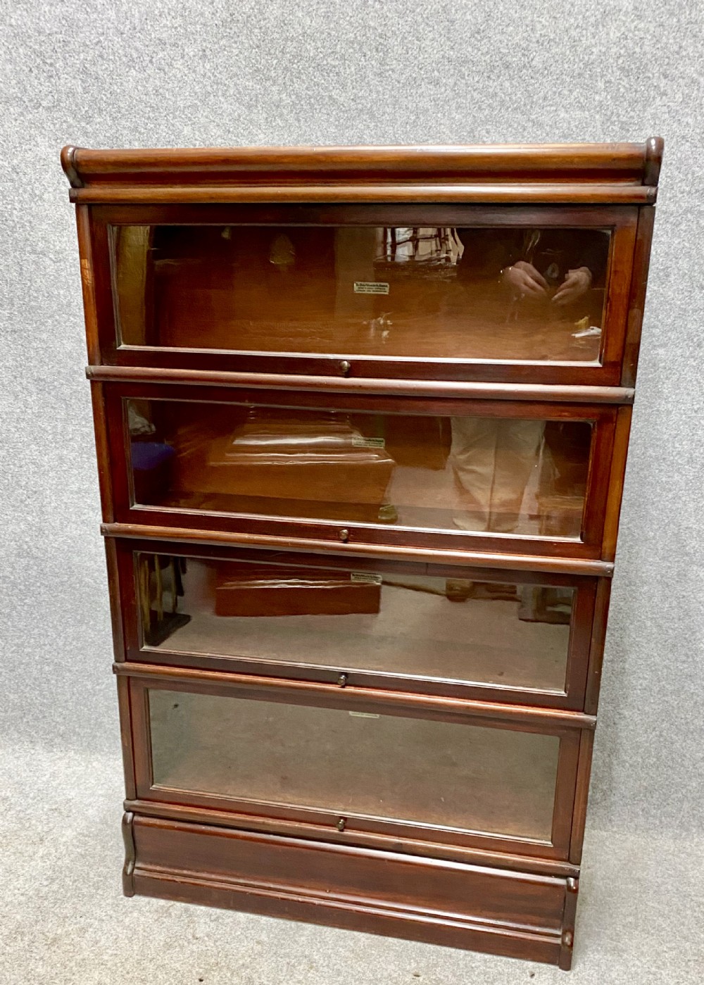 Mahogany 4 Tier Globe Werrnicke Bookcase