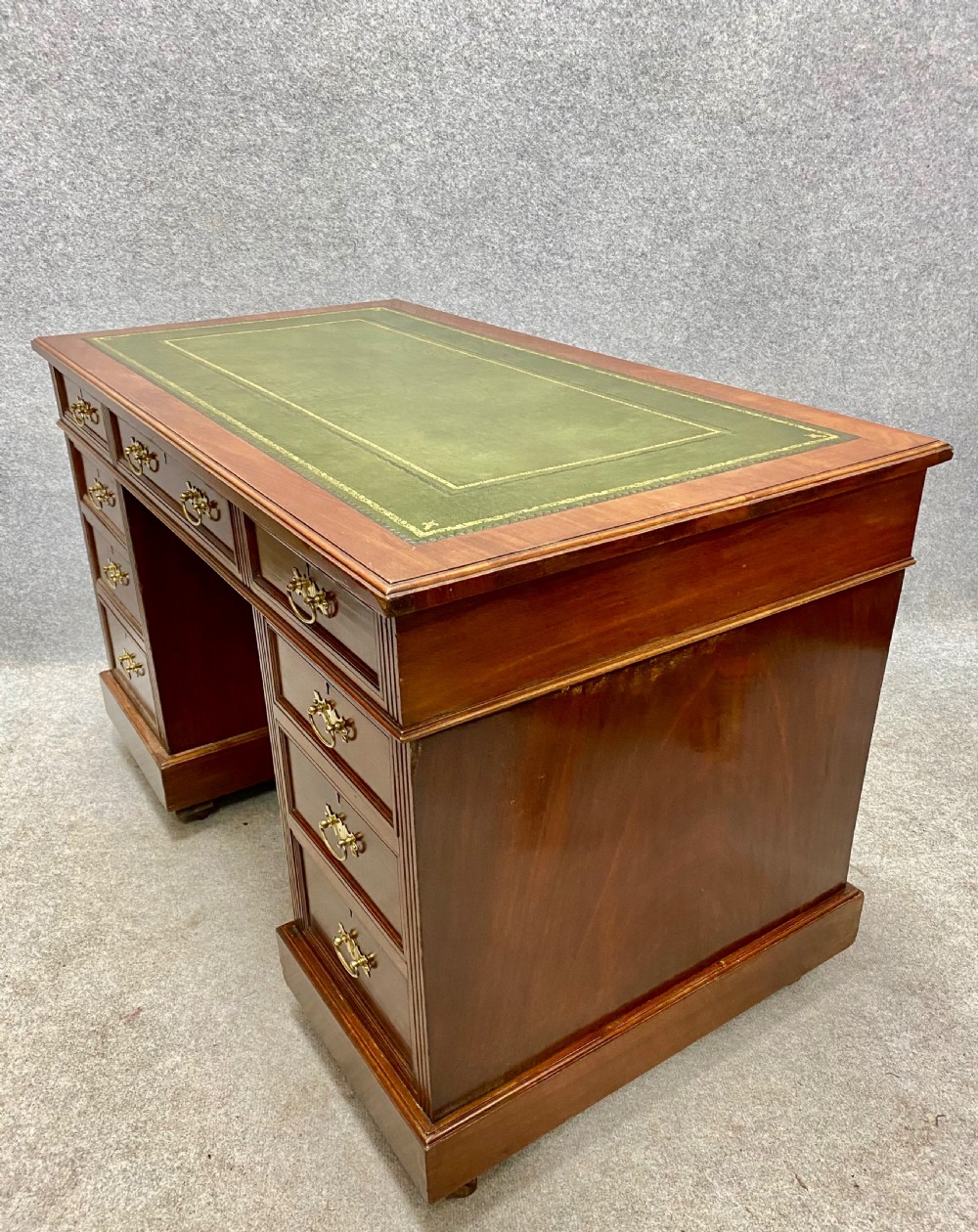  Victorian Walnut Pedestal Desk View IV