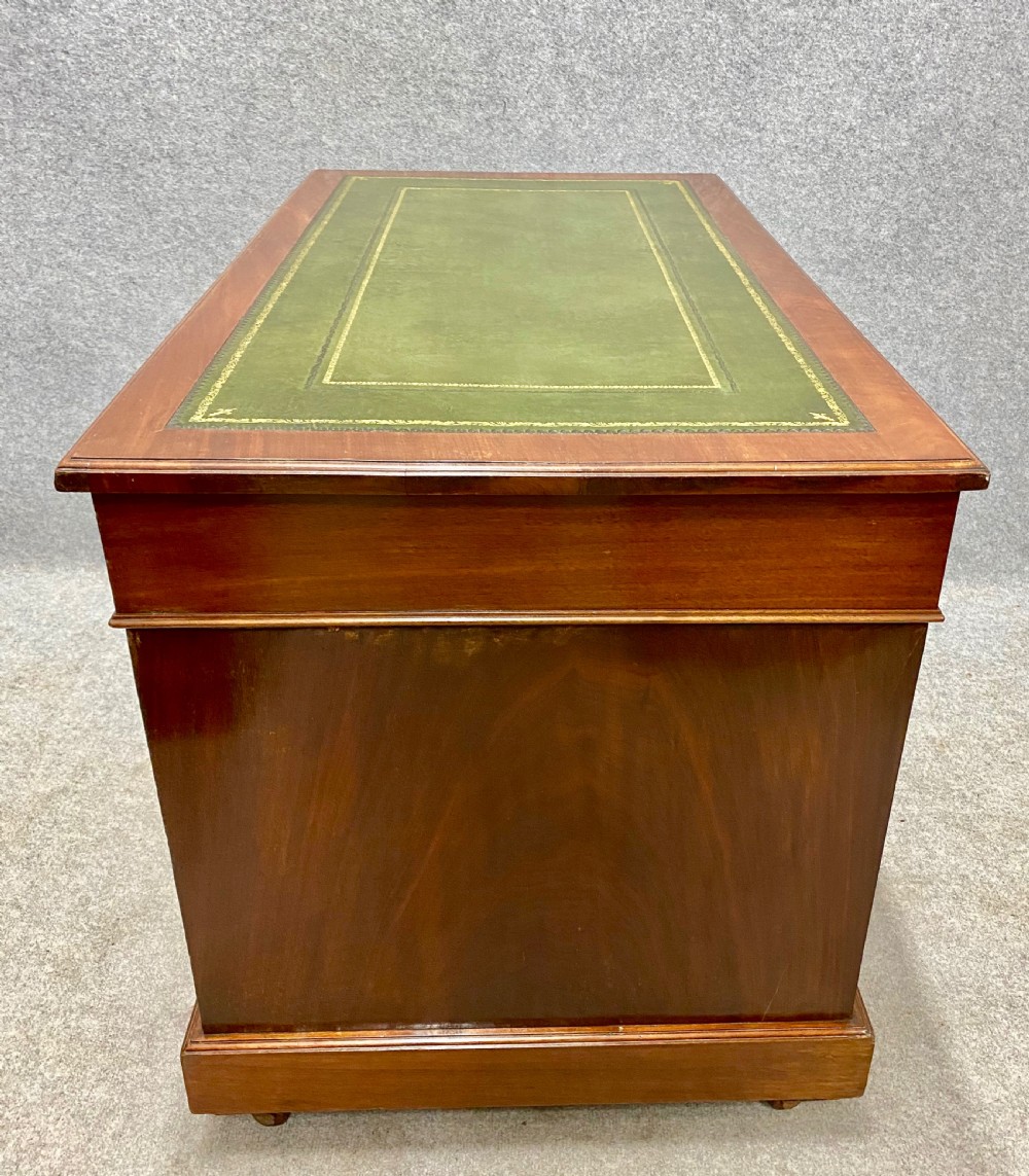  Victorian Walnut Pedestal Desk View V