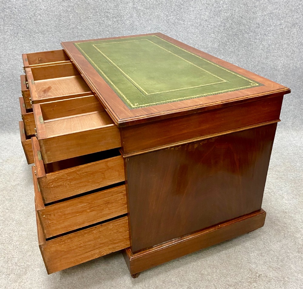  Victorian Walnut Pedestal Desk View VII