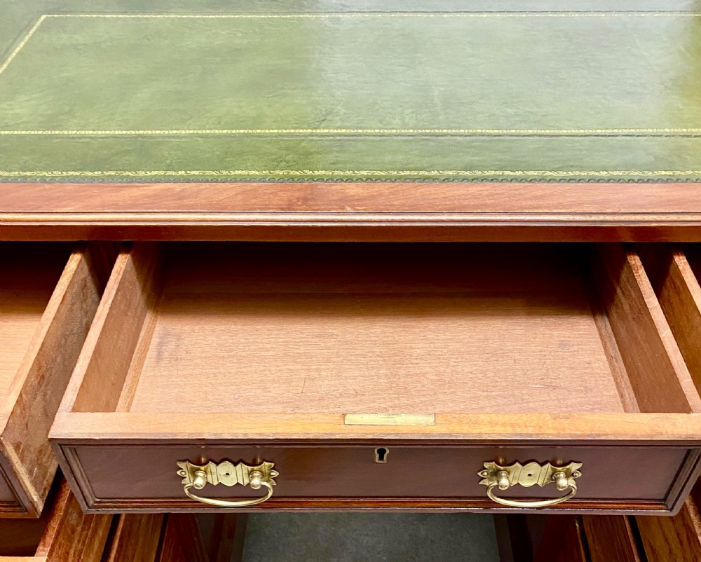  Victorian Walnut Pedestal Desk View VIII