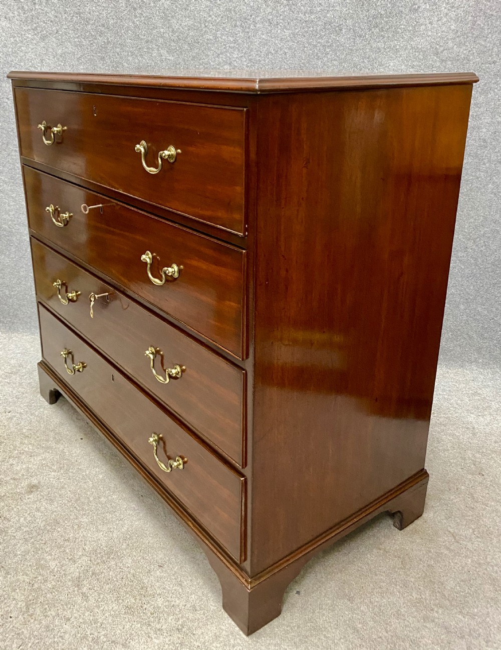 George III Mahogany Secretaire Chest of Drawers View V