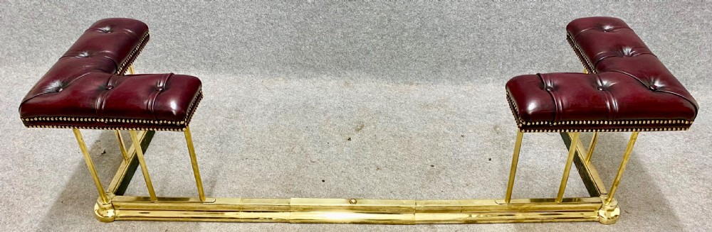 Antique Adjustable Brass Club Fender View VI