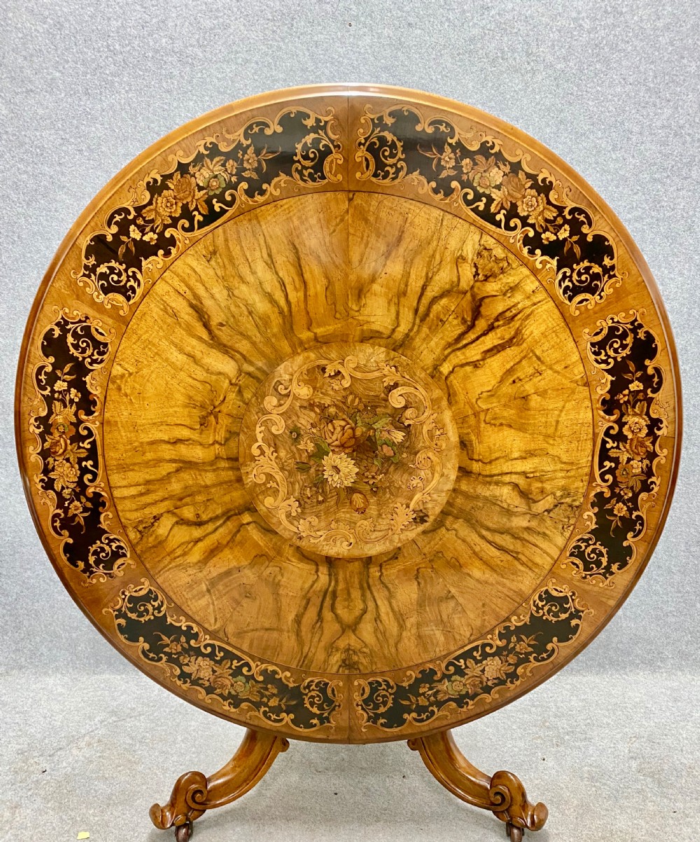 Victorian Marquetry Centre or Dining Table
