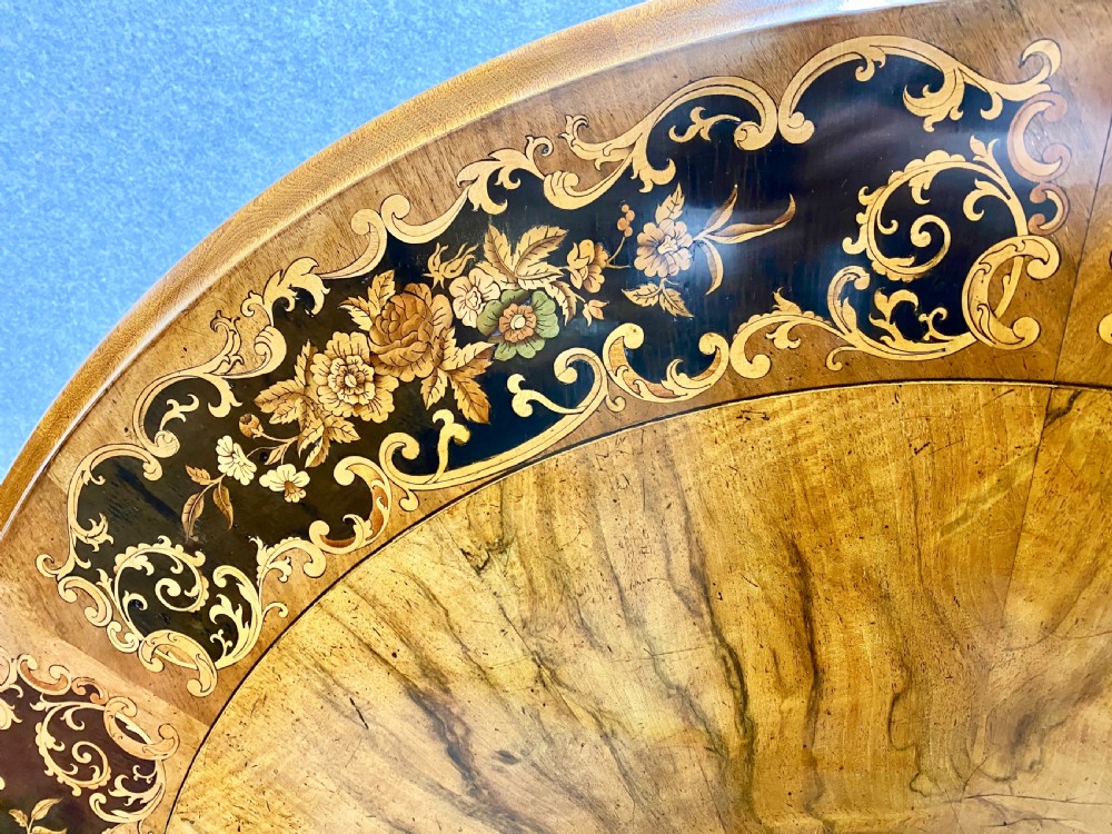 Victorian Marquetry Centre or Dining Table View III